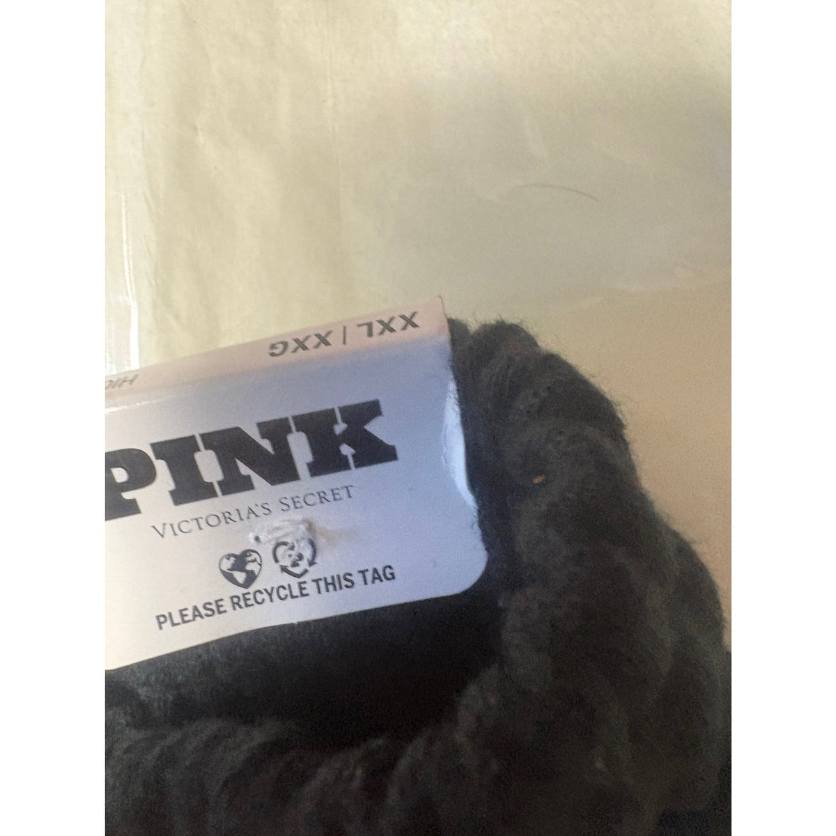 PINK Women's Classic Short Shorts Athletic Casual Fleece XXL Black