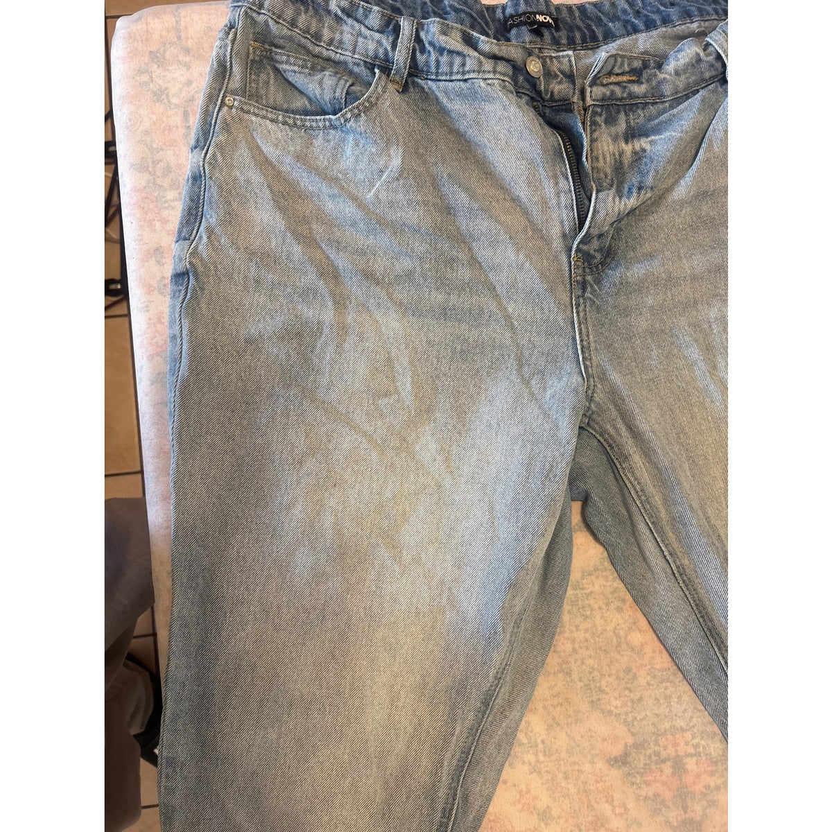 FASHIONNOVA Women's Jeans 16 Blue Denim Split Hem Casual Pants