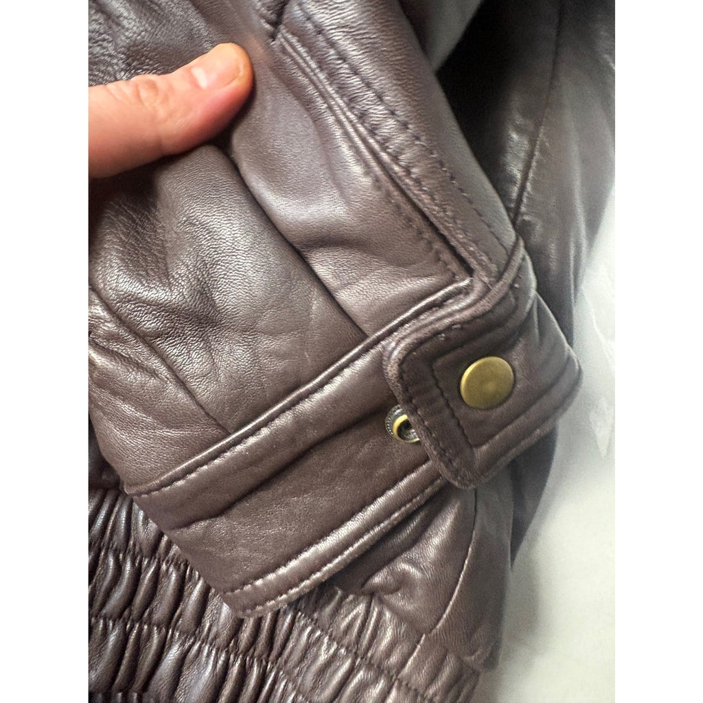 AFTER DARK Falcon Bay Leather Jacket Men’s XXL Black Brown Quilted Casual