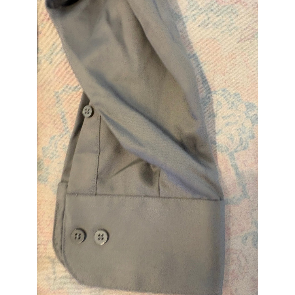 GEOFFREY BEENE Wrinkle Free Sateen Dress Shirt Men 16-32/33 Gray Multicolor