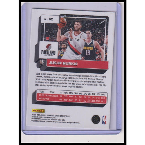 2022-23 Donruss Optic #62 Jusuf Nurkic