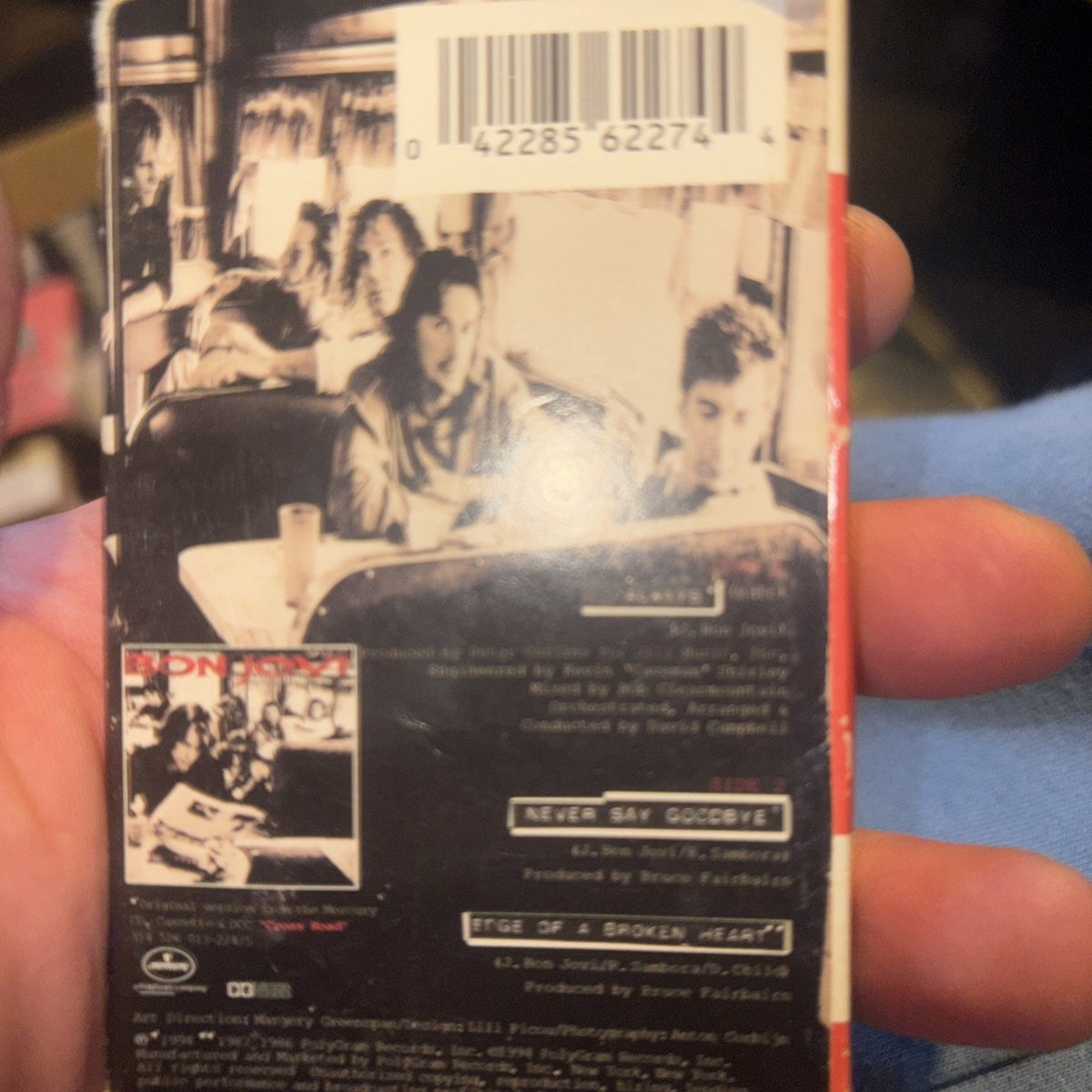 Bon Jovi-Always-Never Say Goodbye-Edge Of A Broken Heart (Cassette, Single) 1994