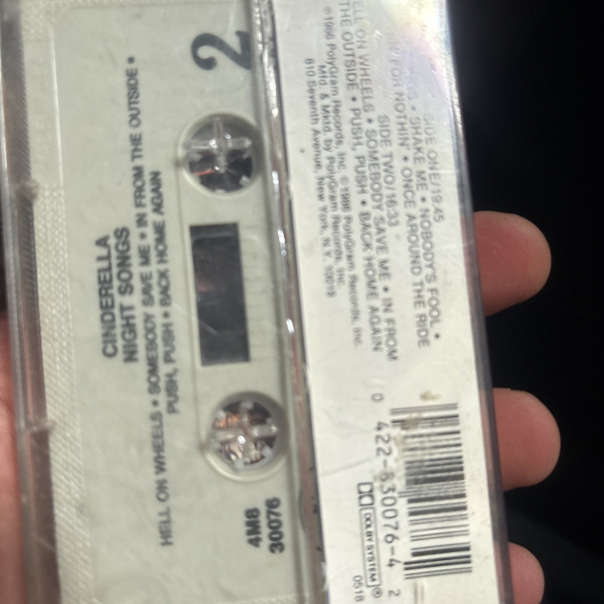 Night Songs by Cinderella (Cassette, 1990)