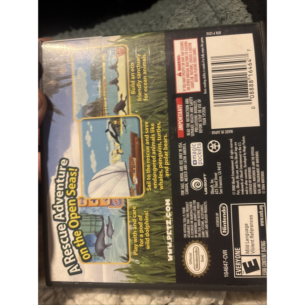 Petz Rescue Ocean Patrol - Nintendo DS Complete Working Liek New
