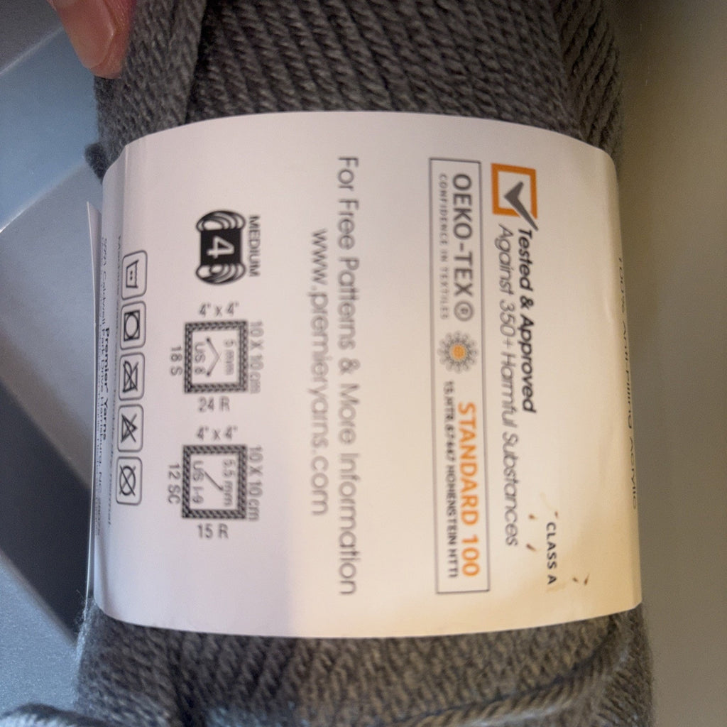 Premier Anti Pilling Exclusive Everyday Worsted ED100-24 Lot 84802 Color Steel