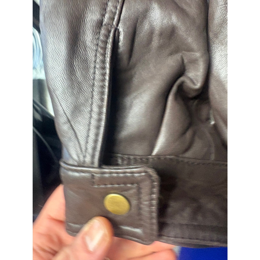 AFTER DARK Falcon Bay Leather Jacket Men’s XXL Black Brown Quilted Casual