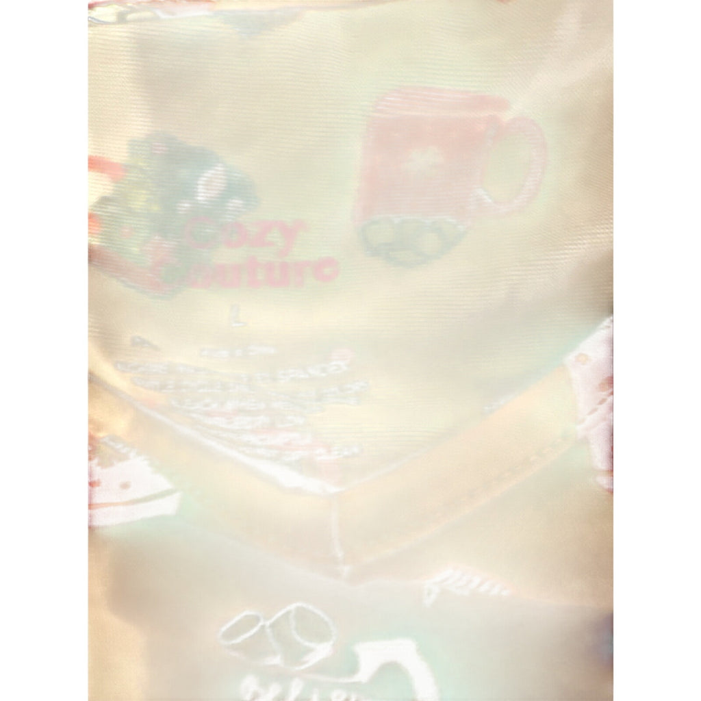Cozy Couture Women's Pajama Pants Festive Christmas Graphic L Pink Red