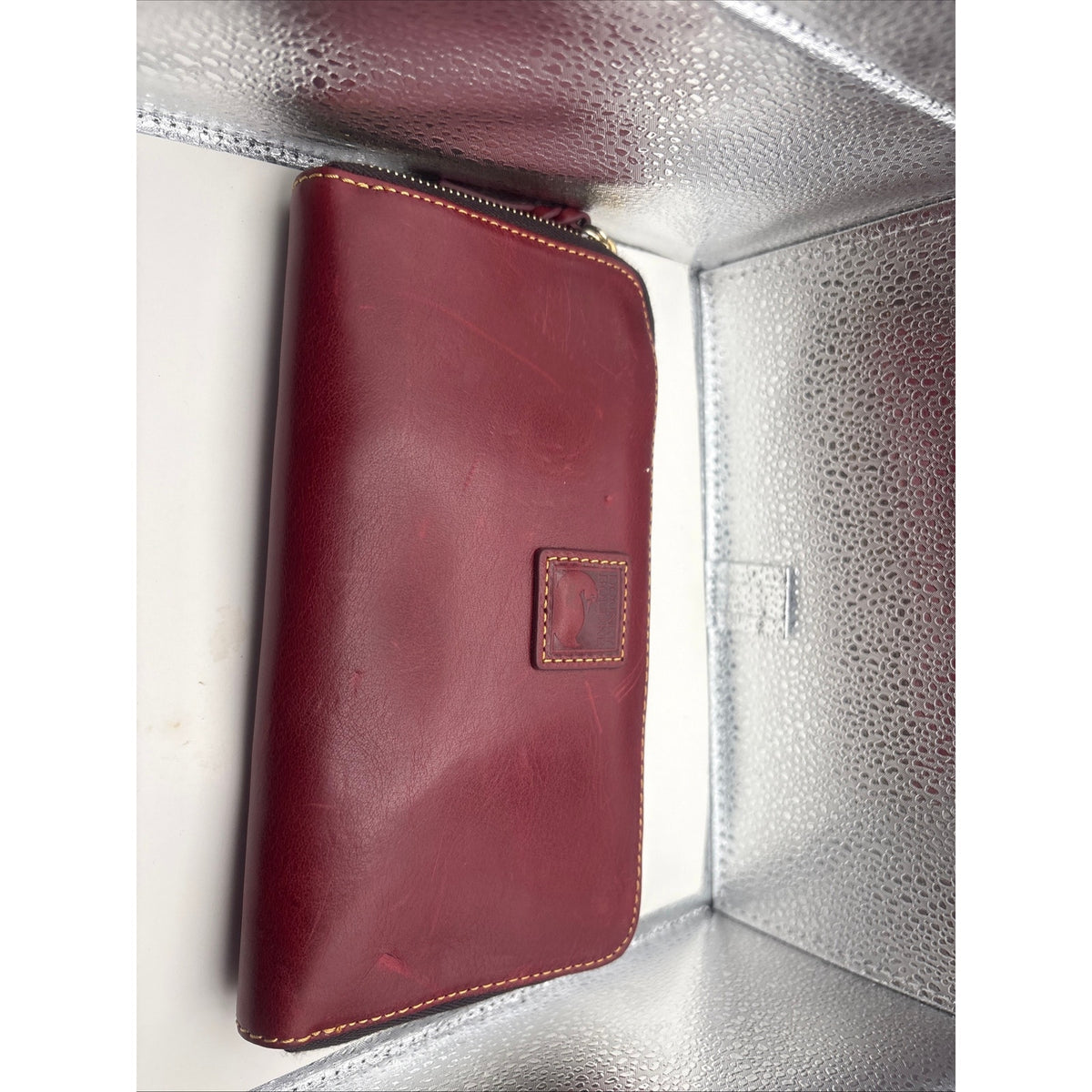 Dooney & Bourke Leather Wallet with Zipper Closure