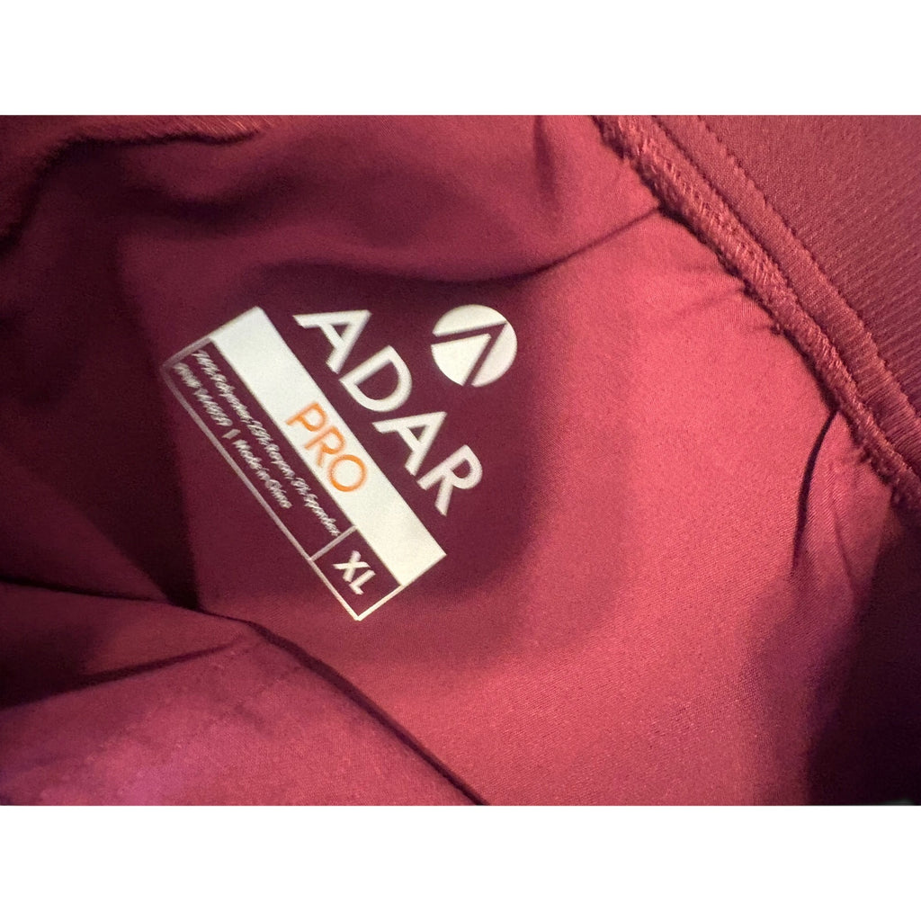 ADAR Scrub Pants Women XL Tall Athletic Utility Black/Red