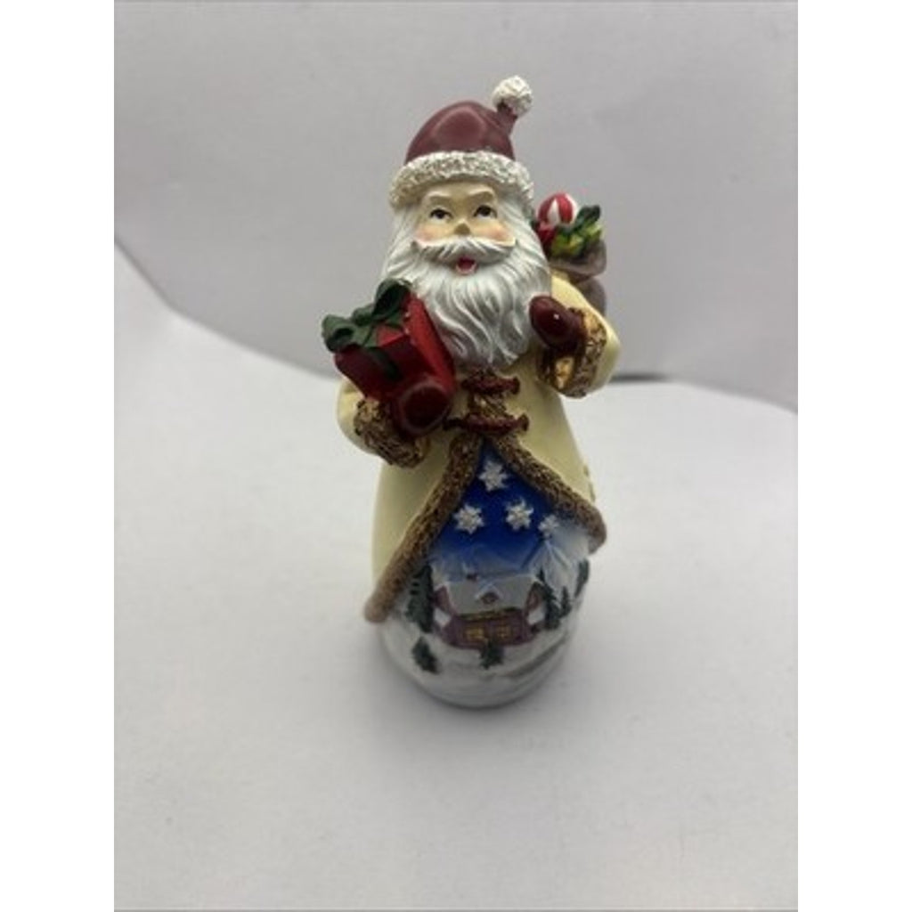Vintage Christmas Santa Claus House Scene Robe Figurine