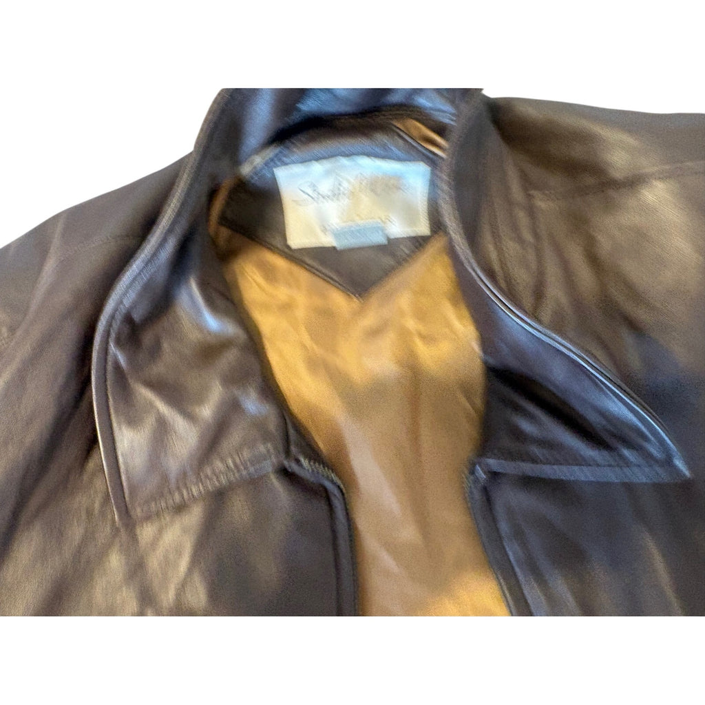 Studio Works Leather Jacket Women’s XL Brown Tan Outerwear