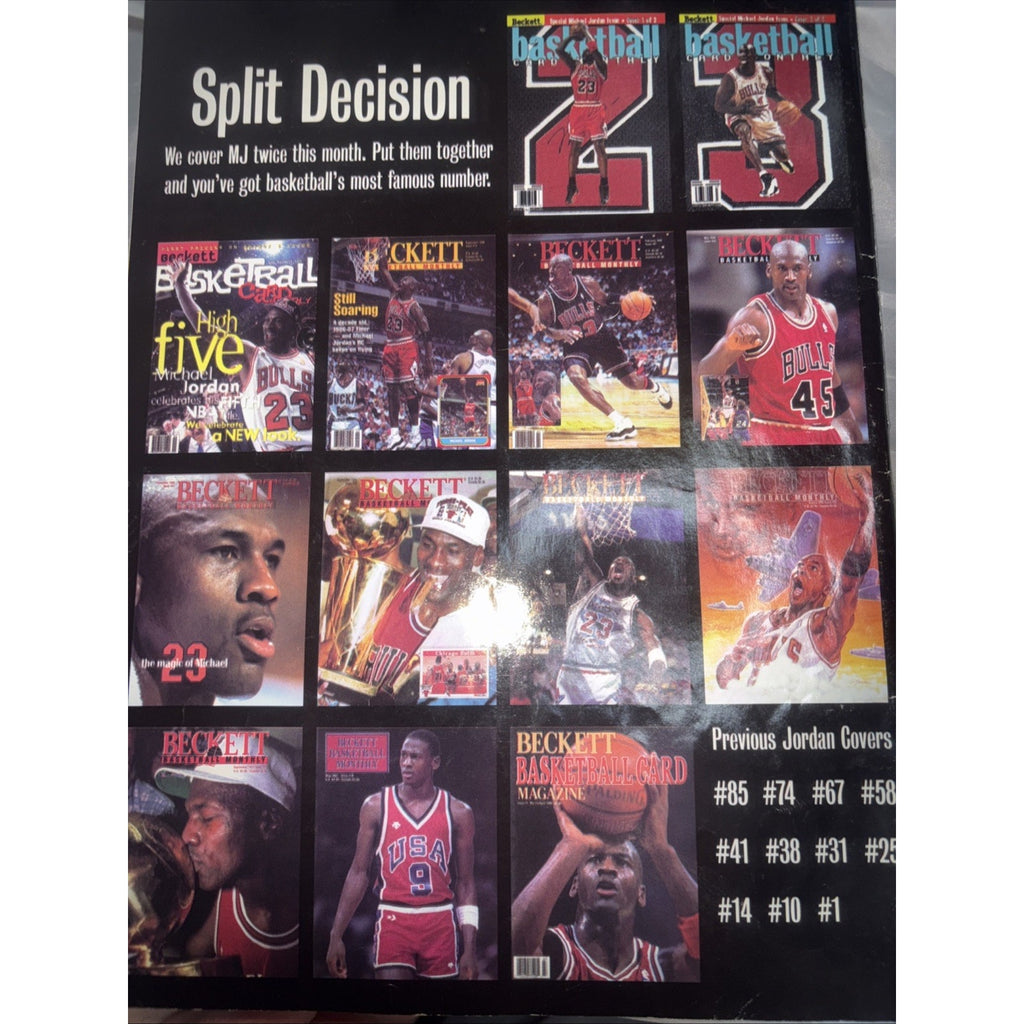 July 1998 Beckett Basketball Magazine Michael Jordan Cover 1 of 2 Issue #96