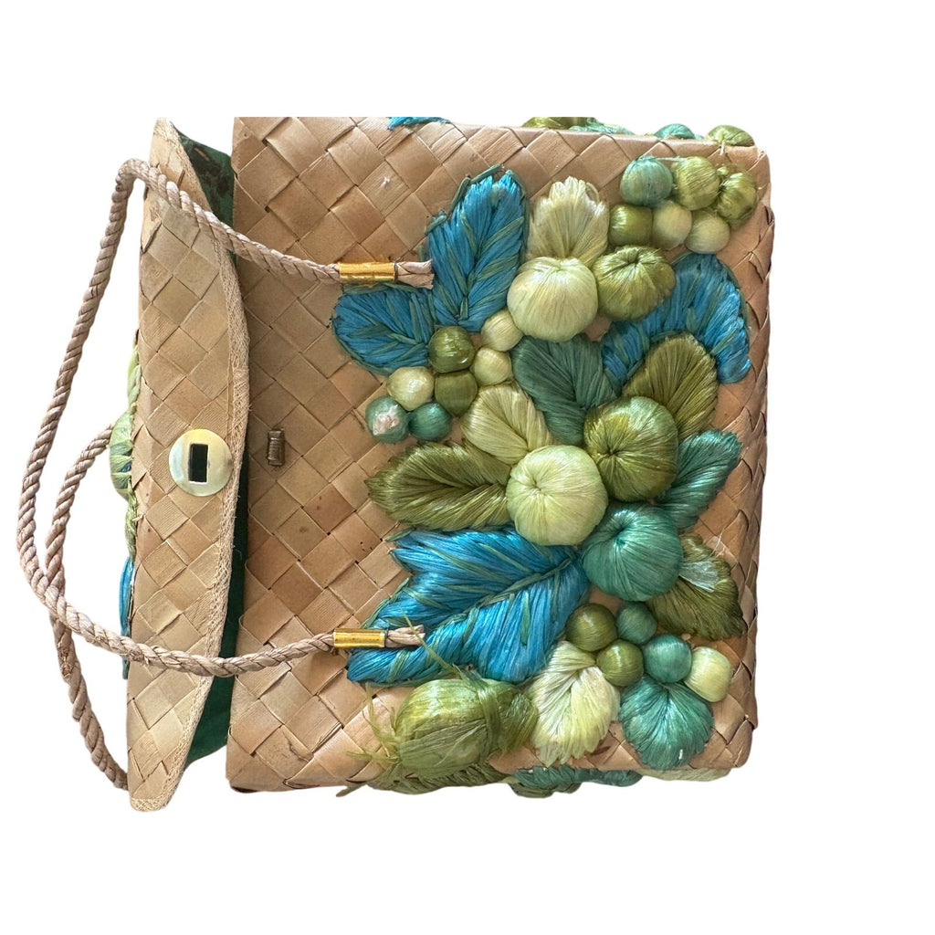 Bellariva Woven BagClutch Women's Green Multicolor Handbag
