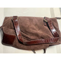 Ralph Lauren Suede Shoulder Bag Women's Brown, Zipper Closure