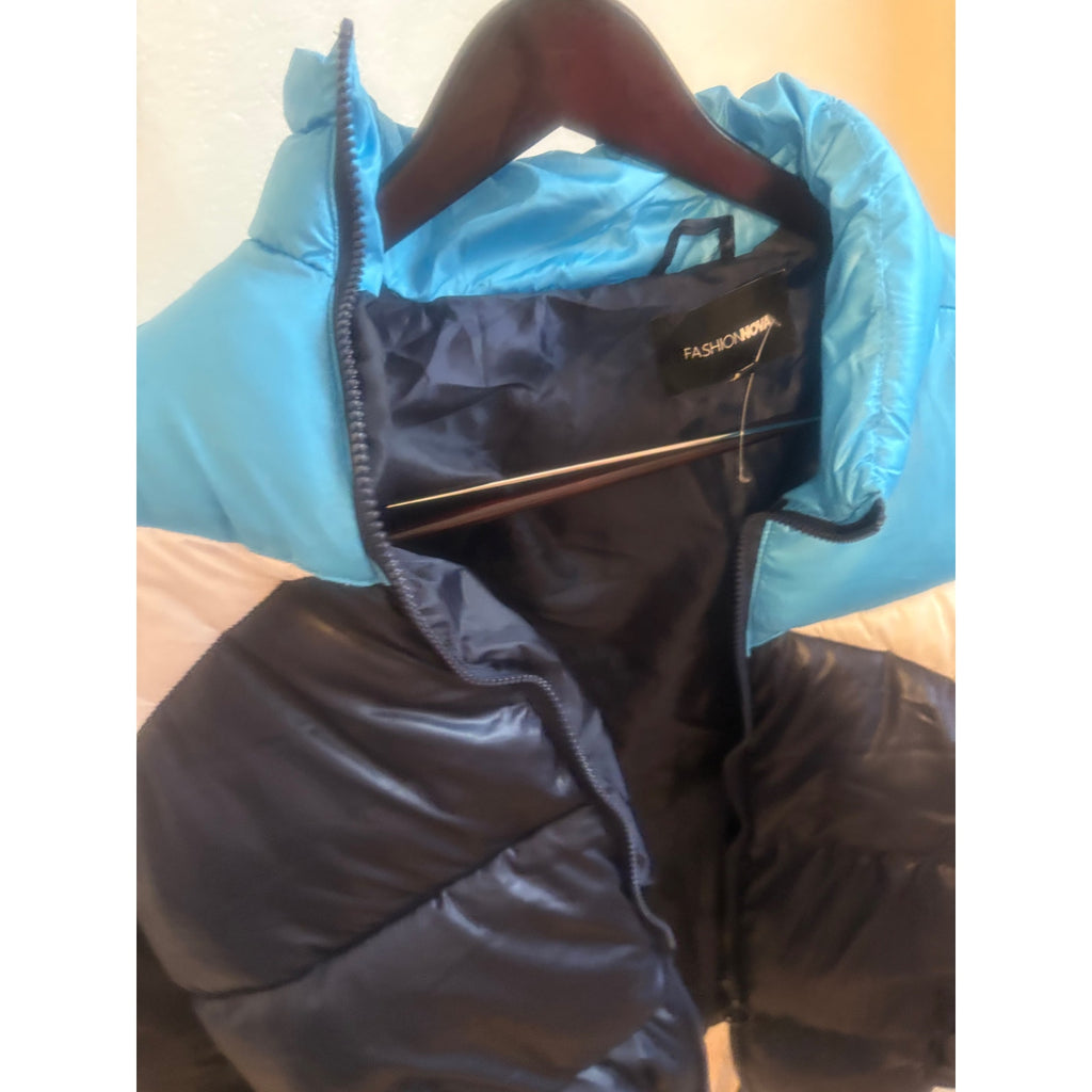 FASHION NOVA Colorblock Puffer Jacket for Women