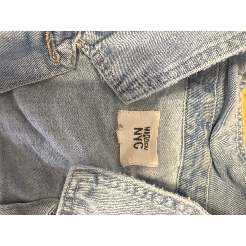 MADDEN NYC Denim Jacket Women's L Long Sleeve Casual Outerwear