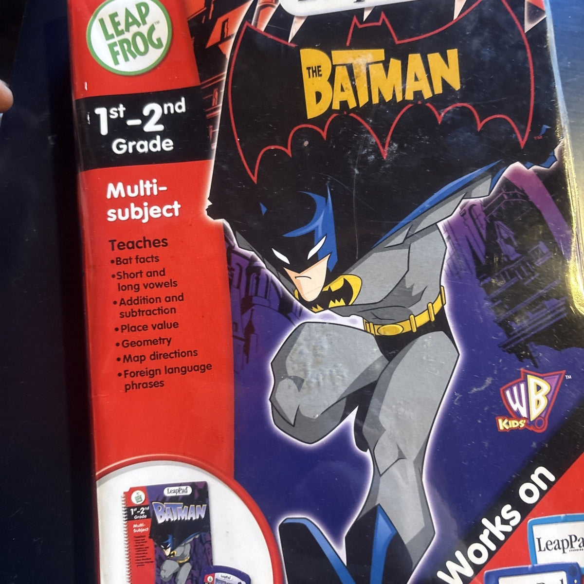 Leap Frog LeapPad The Batman 1st-2nd Grade Multi-Subject Book & Cartridge Tested