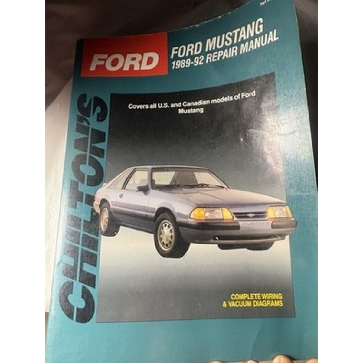 1989 1990 1991 1992 FORD MUSTANG REPAIR MANUAL CHILTON
