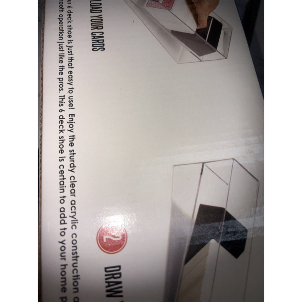 Brybelly Acrylic 6 Deck Blackjack Dealer Shoe Standard Size Cards New Sealed