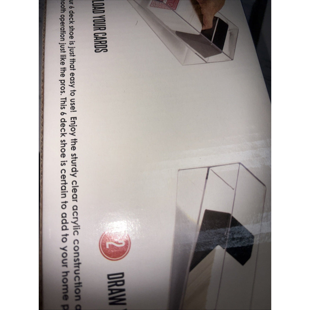 Brybelly Acrylic 6 Deck Blackjack Dealer Shoe Standard Size Cards New Sealed