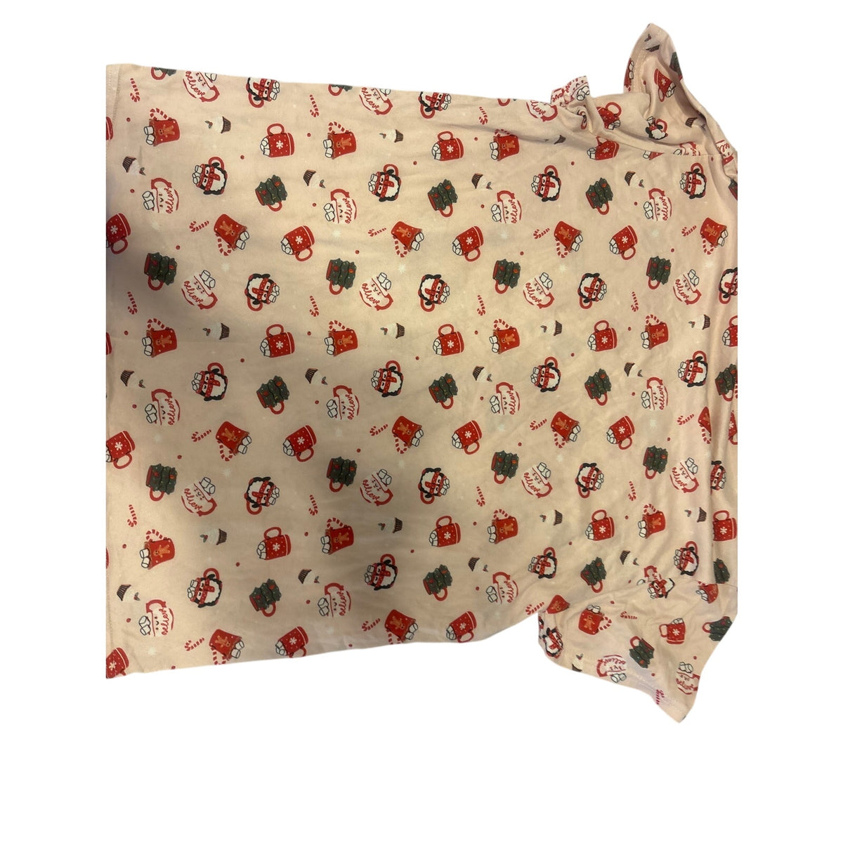 Cozy Couture Women's Pajama Pants Festive Christmas Graphic L Pink Red