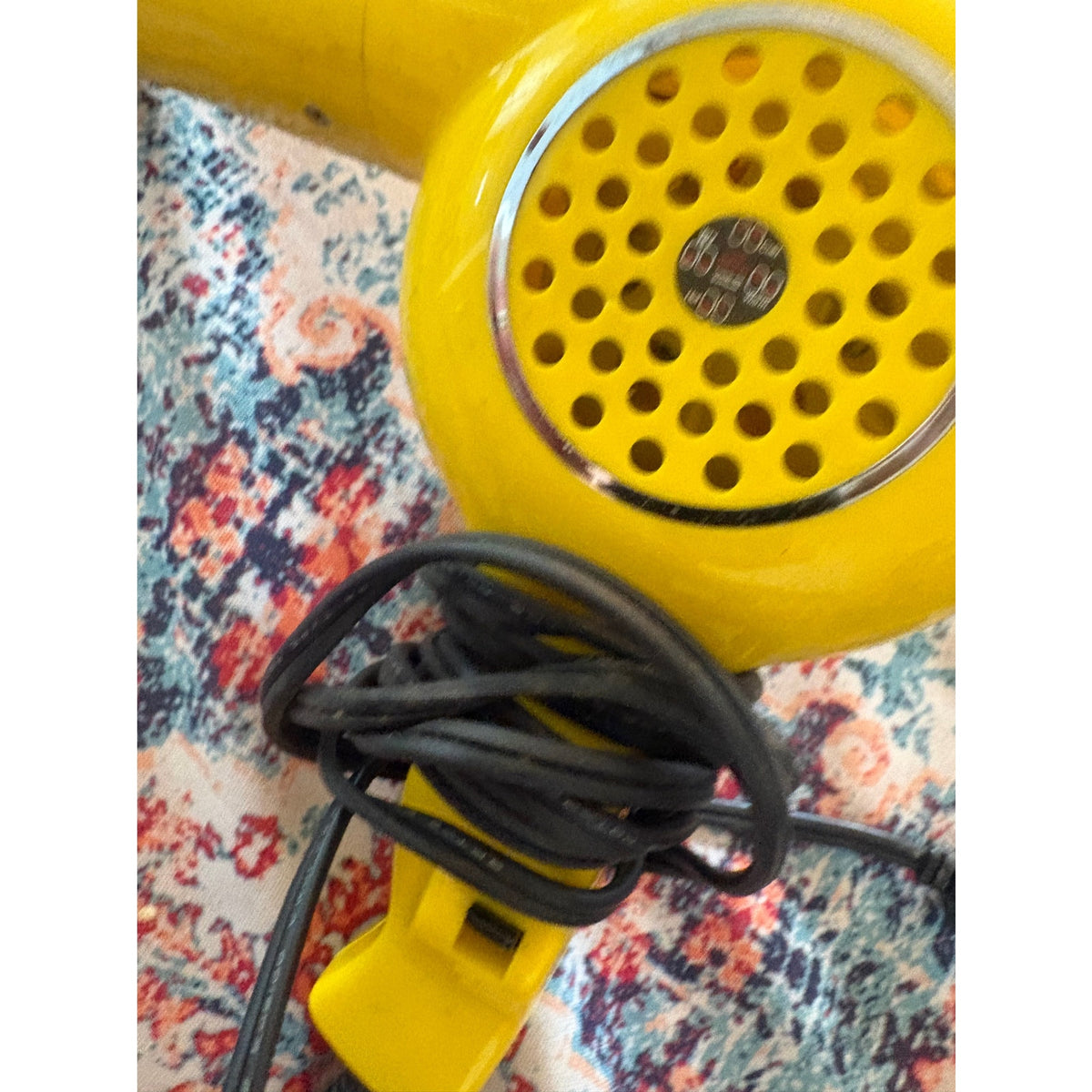 STYLIST 1250 Hair Dryer Retro Vintage Solid Yellow Black
