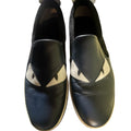 FENDI Bag Bugs Monster Eyes Spiked Sneakers Navy Blue - Men’s Size 10.5