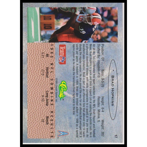 1993 Classic #17 Brad Hopkins