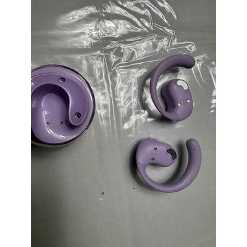 Purple Open Ear Bluetooth Wireless Earbuds Ear Hooks Charging Case