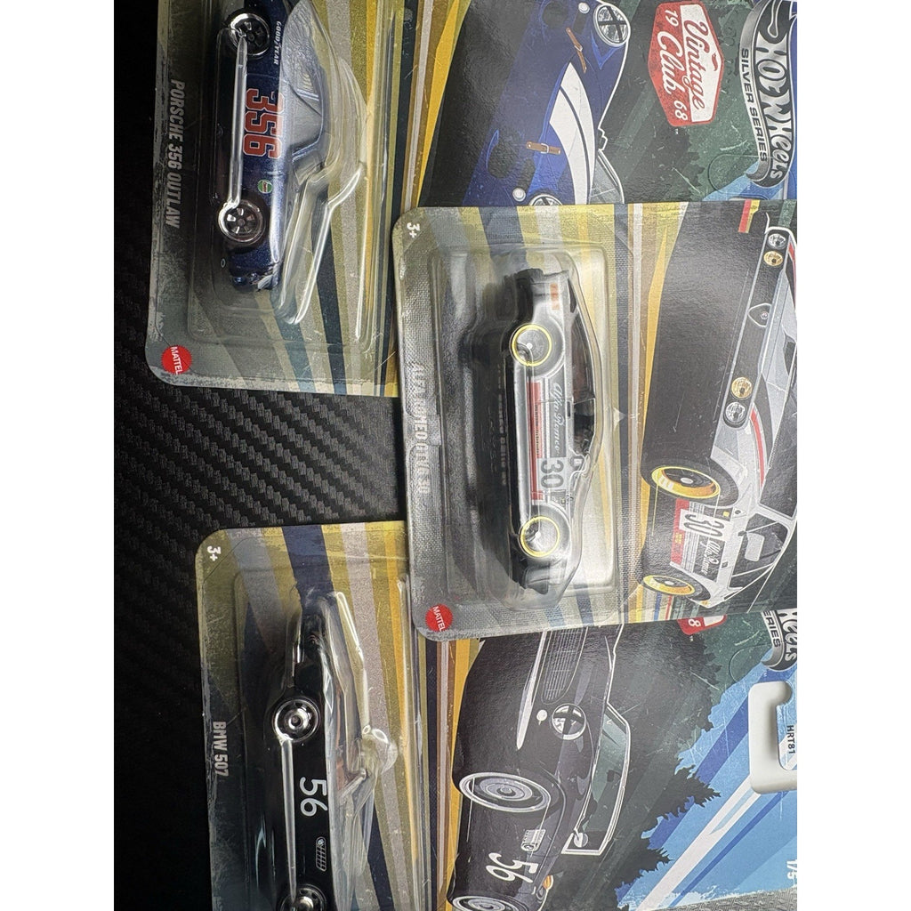 Hot Wheels Vintage Racing Club Complete Set 5 Silver Series Porsche 356 BMW Alfa