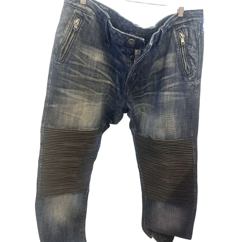 Cult of Individuality Greaser Moto Japanese Selvedge Jeans 40x34 650‑15B‑347B