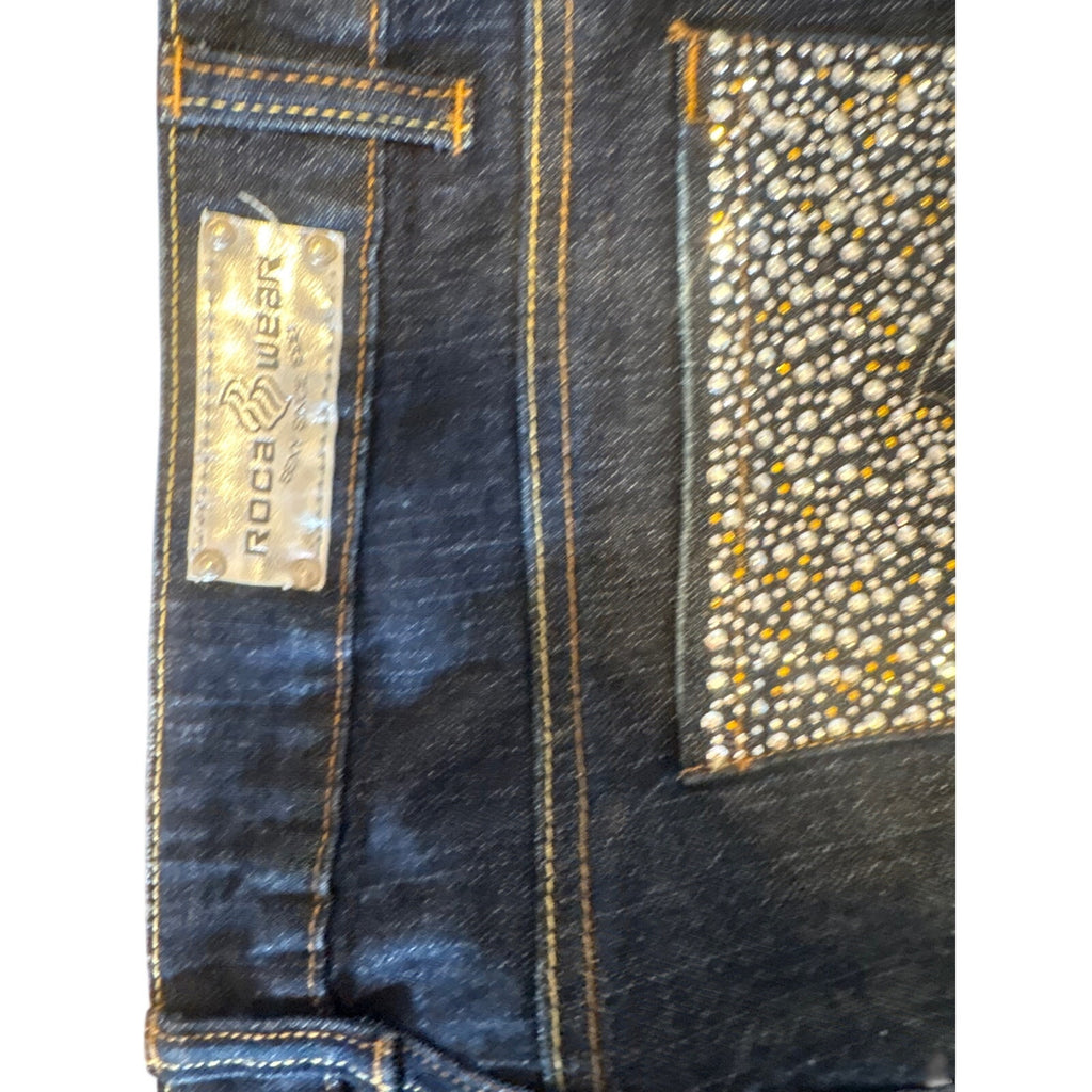 Rocawear Women's Jeans 11 Dark Wash Bootcut Embellished