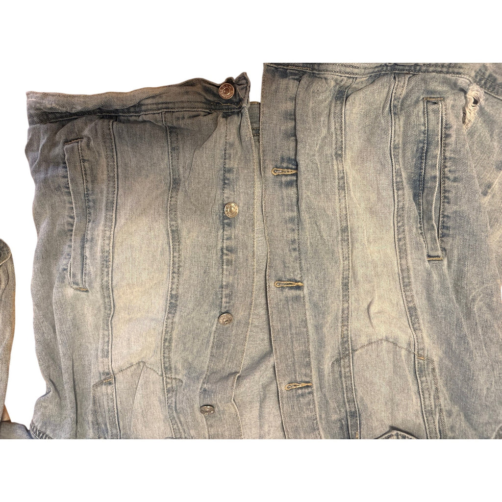 MADDEN NYC Denim Jacket Women's L Long Sleeve Casual Outerwear
