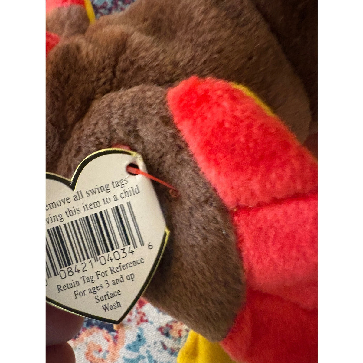 Ty Gobbles Beanie Baby Turkey Plush Toy, Fall Decor, Collectible
