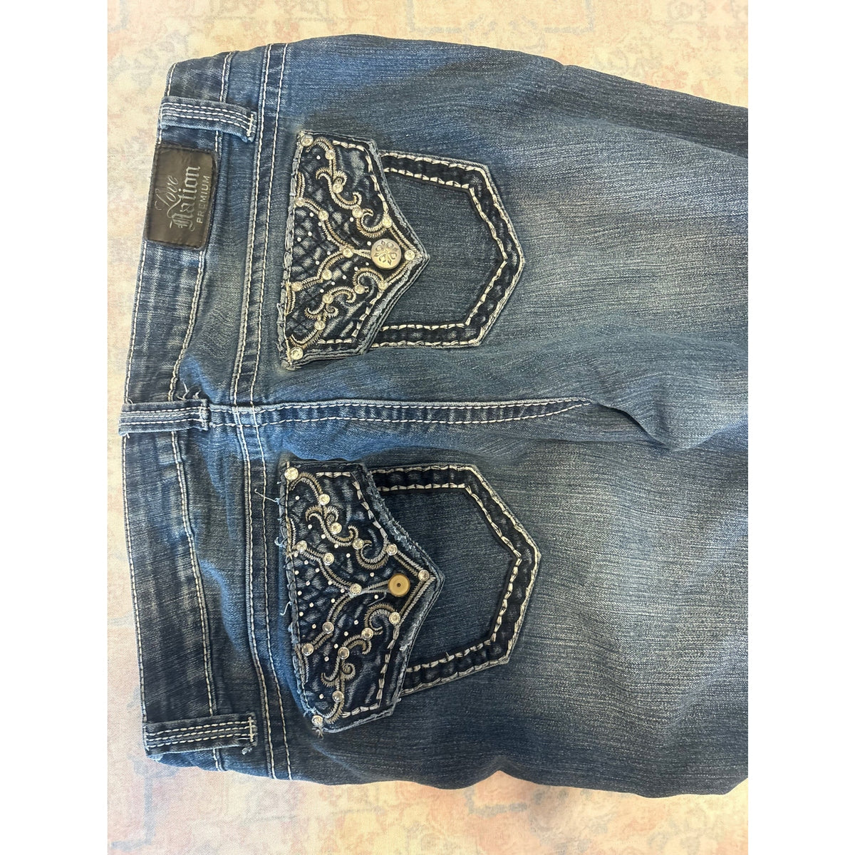 Love Nation Women's Premium Denim Jeans 12 Blue
