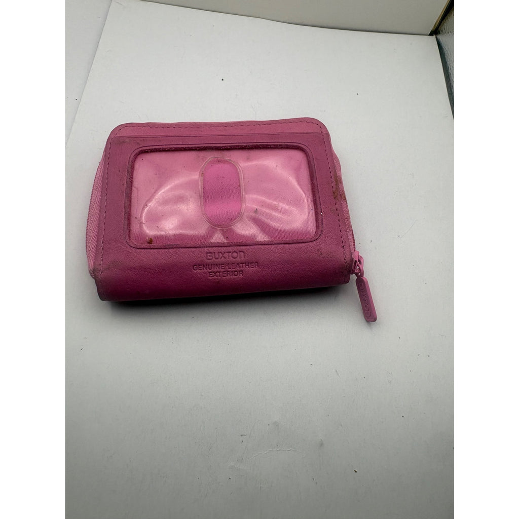 BUXTON Women's Zip-Around Wallet Leather Pink MultiColor Accessories