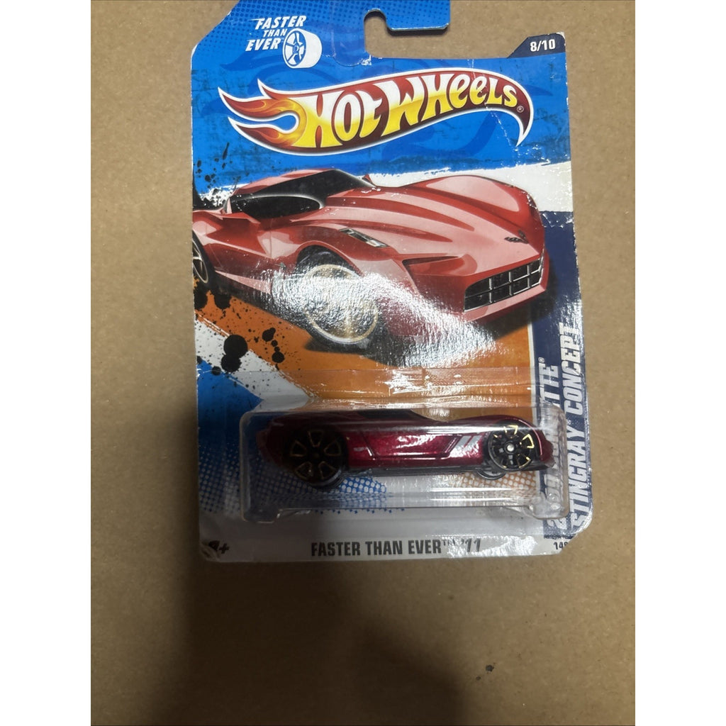2011 Hot Wheels Faster Than Ever 2009 Corvette Stingray Concept #11 Short Card