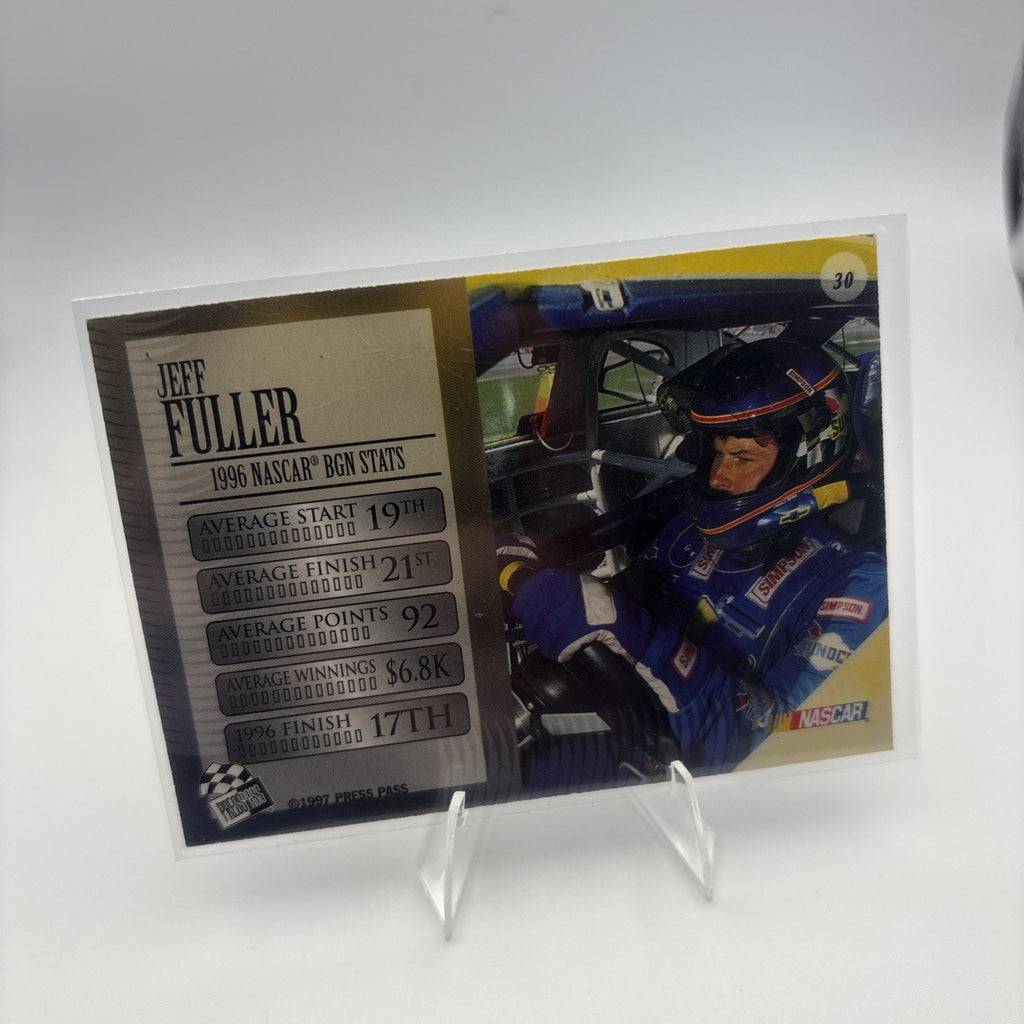 Jeff Fuller NASCAR Press Pass VIP Explosive Foil Card