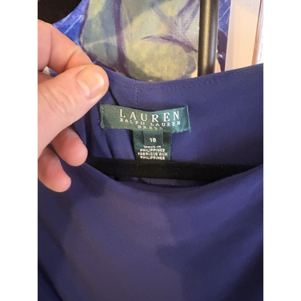 Lauren Ralph Lauren Midi Dress Size 18 Front Twist Blue Wear To Work