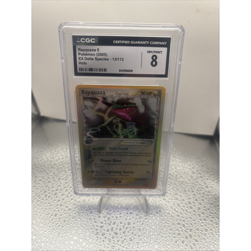 Pokemon TCG EX Delta Species Rayquaza Holo Rare 13/113 Eng CGC 8 2005