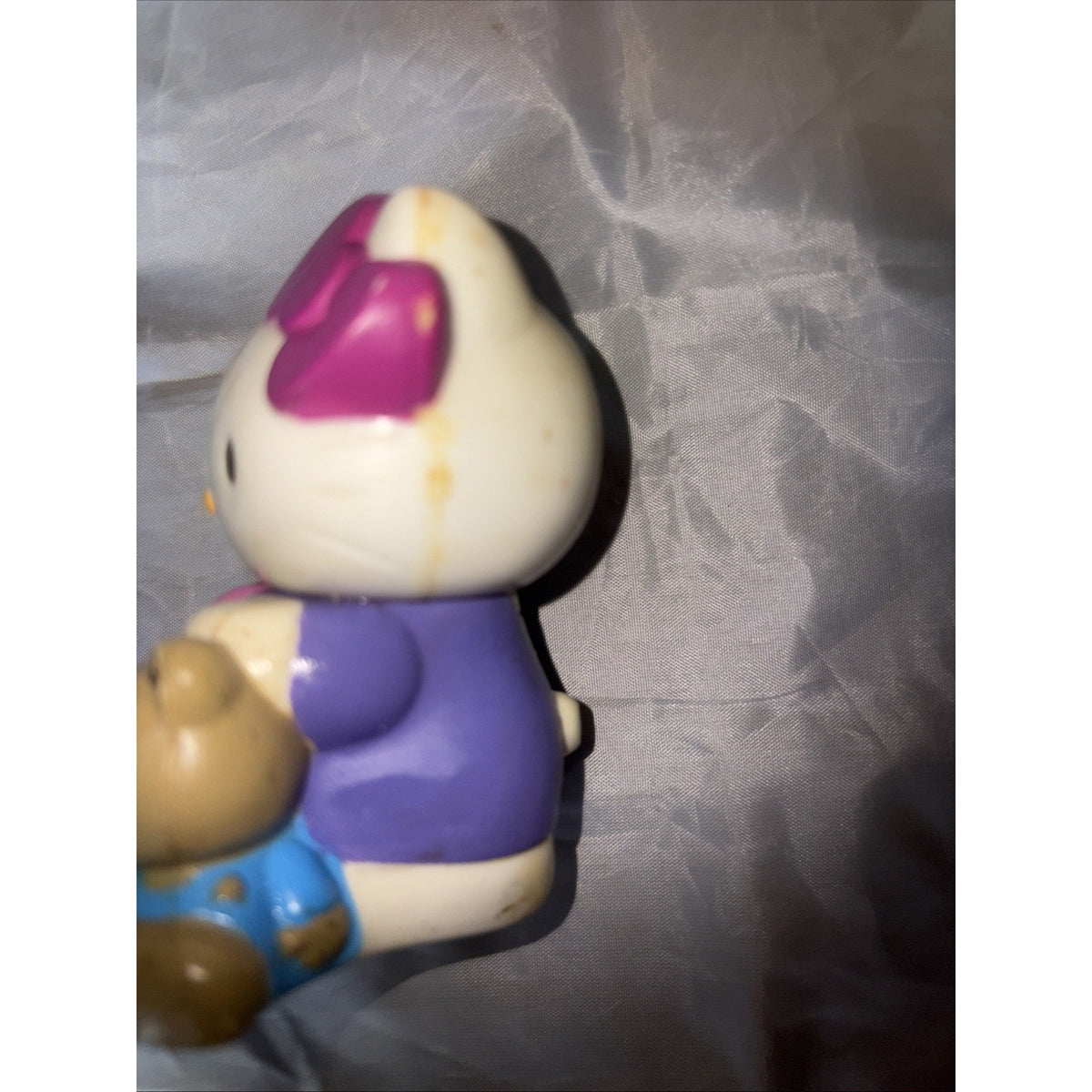 Hello Kitty Cake Topper 1976/2012 Heart And Bear Plastic Sanrio Bakery Crafts EX
