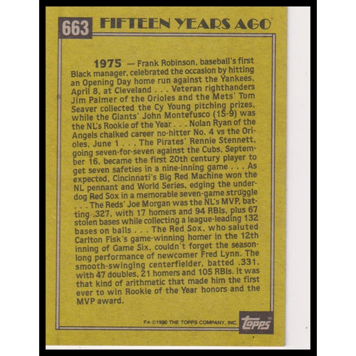 1990 Topps #663 Fred Lynn