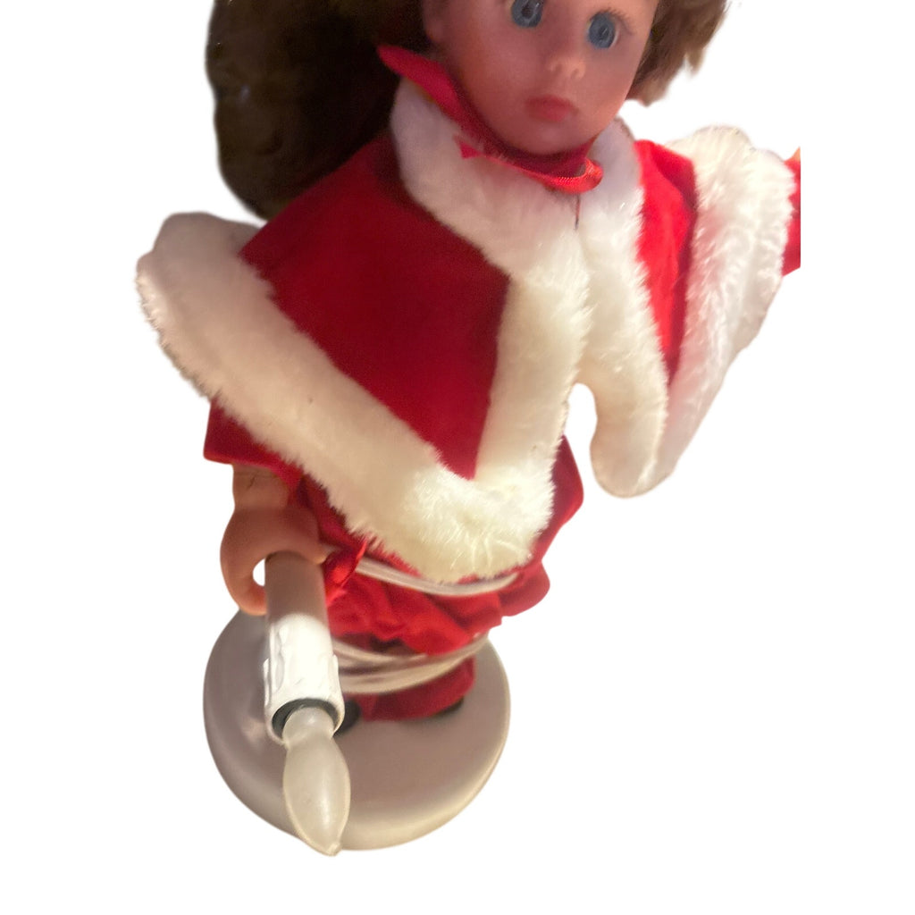 RENNOC ANIMATION Mrs Claus Christmas Decor, Light-up Figurine, Red & White