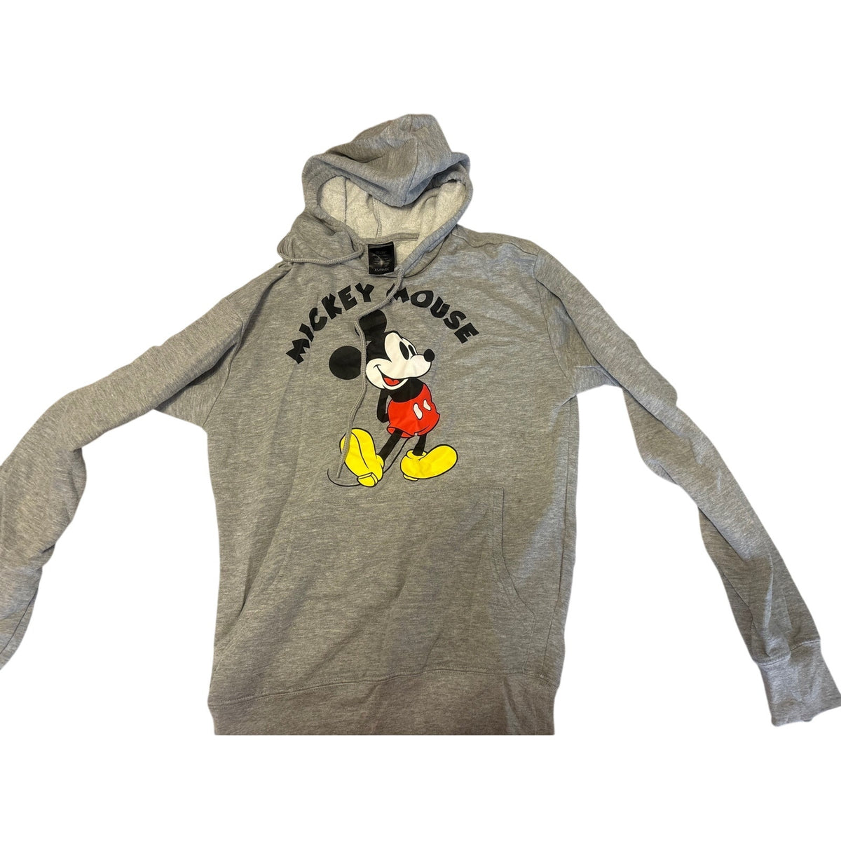 Disney Mickey Mouse Hoodie Unisex Grey Yellow XS