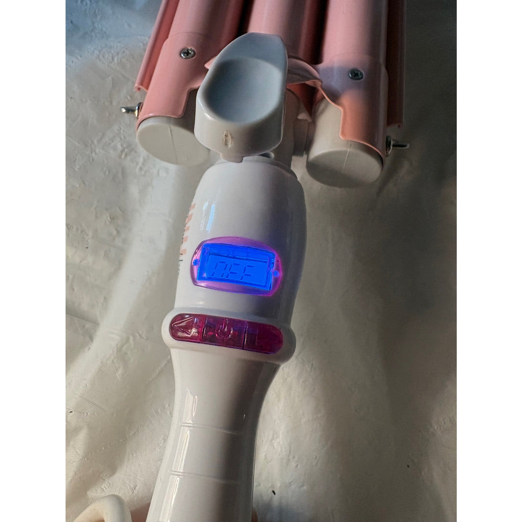 Insert name here Digital Curling Iron Hair Waver Pink Women's Men’s Unisex, 370F, Digital Display