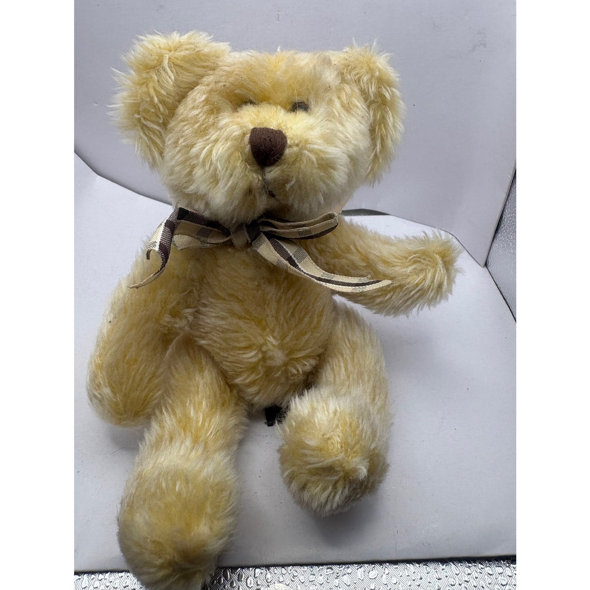 Kipling Teddy Bear Plush Toy Kids Cream Brown Stuffed Animal Vintage Collectible