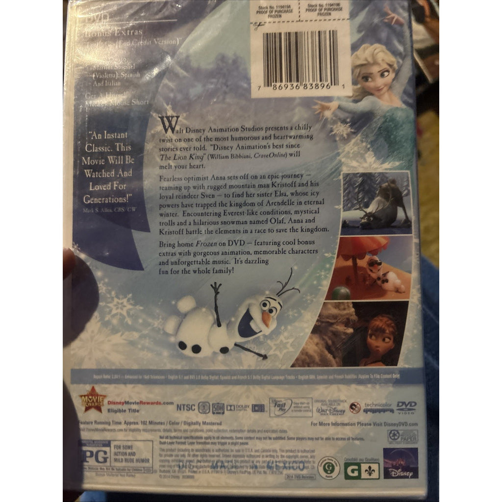 Frozen (DVD, 2013) Sealed New
