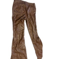 Dollhouse Women's Juniors Faux Leather Flare Pants, Size 11/12, Brown Multicolor