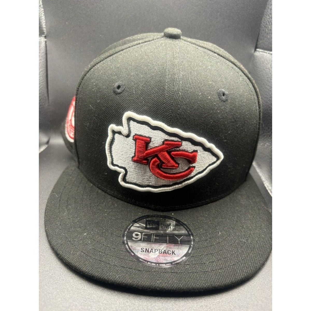 New Era 9FIFTY Kansas City Chiefs Super Bowl LVII Snapback Hat Red Side Patch