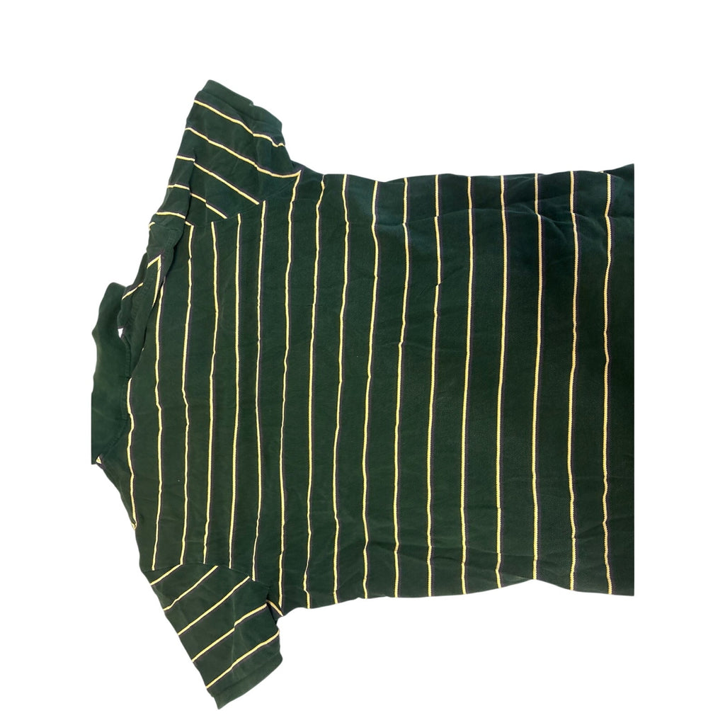 Polo Ralph Lauren Men’s Polo Shirt, L, Green Yellow Striped Casual